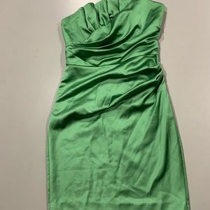 David’s Bridal strapless silk dress